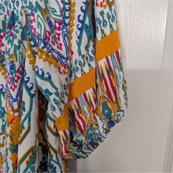 Rachel Zoe Boho Tunic Womens Size 2X White Hippie Tassel Rayon Casual Shirt - Picture 4 of 13